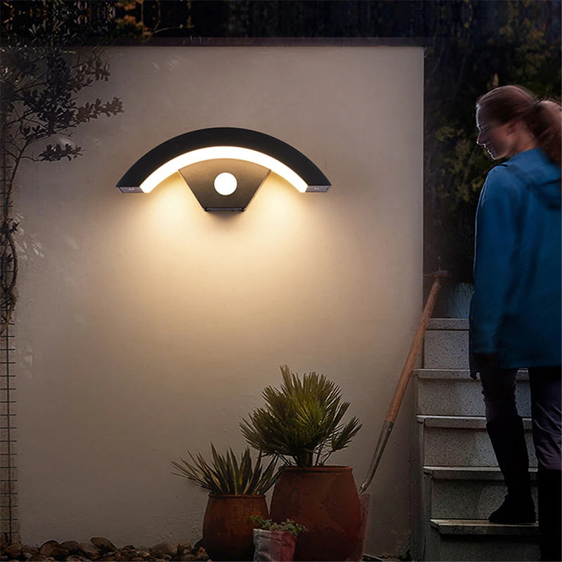 Applique murale extérieure étanche moderne lampe à Induction du corps humain lampes de jardin de porche en aluminium éclairage domestique appliques murales décoratives