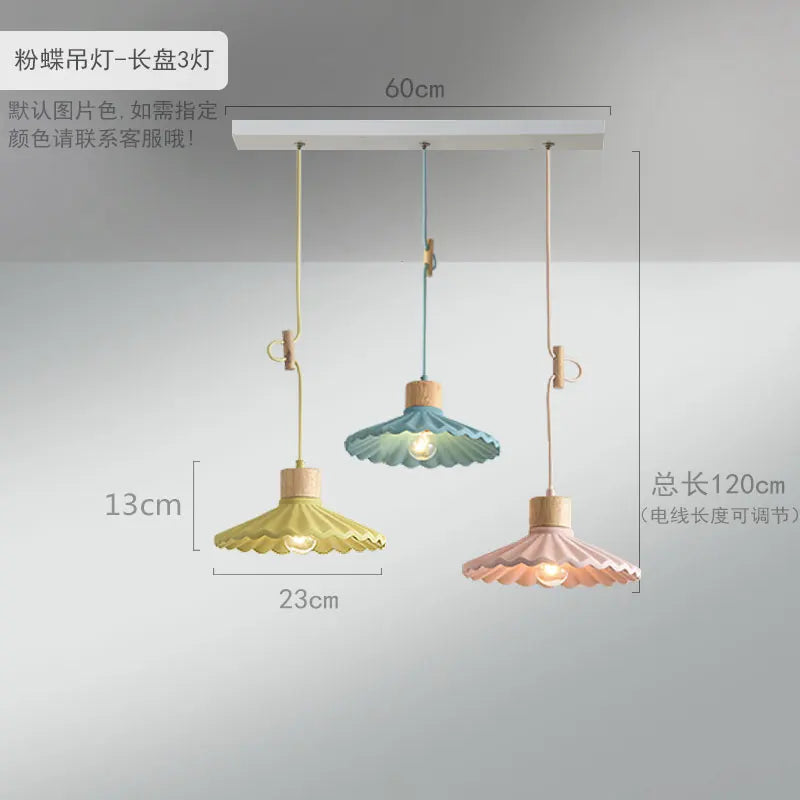 suspension moderne simple led en ciment nordique - vue 4 sur 16