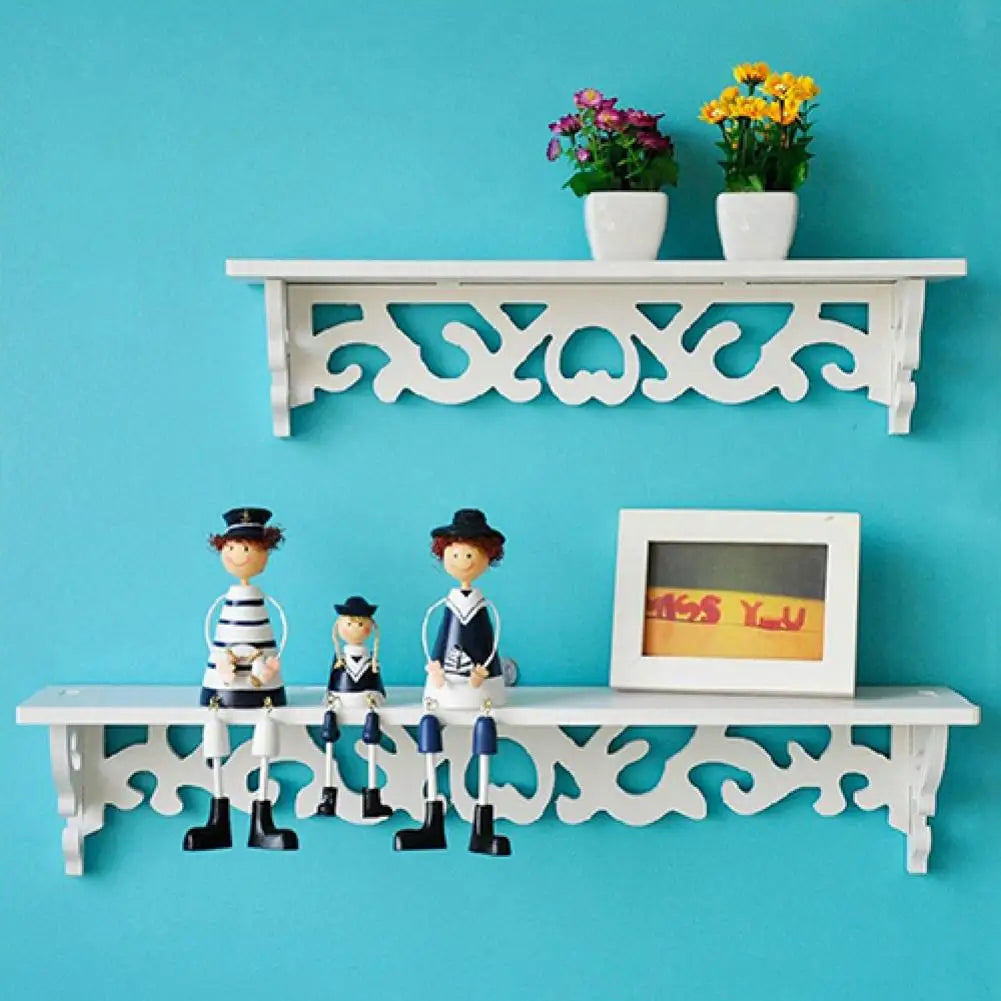 étagère murale en bois sculpté pour décoration intérieure