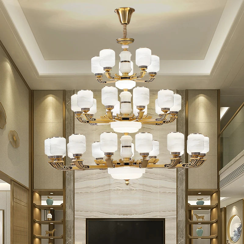 lustre chinois grande taille pour décoration d'intérieur élégant - vue 3 sur 18