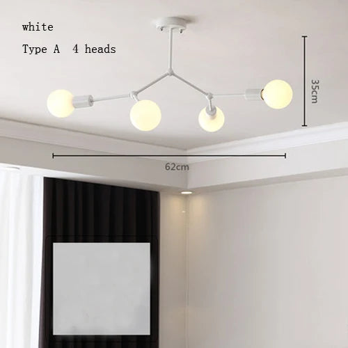 lustre moderne à plusieurs têtes pour intérieur créatif - vue 25 sur 27