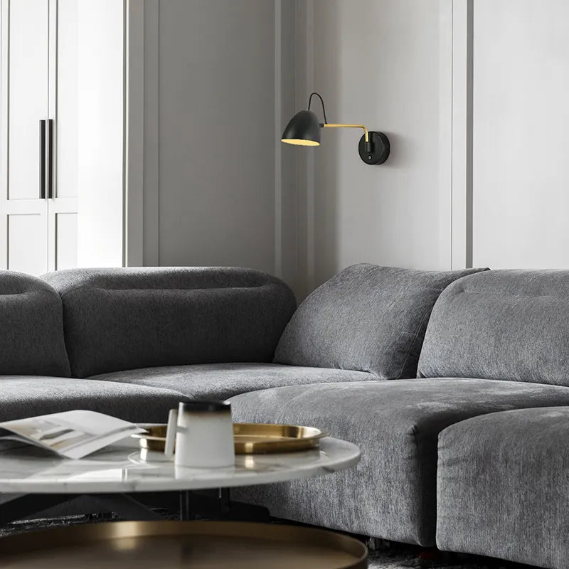 applique murale LED à bras oscillant à intensité variable avec interrupteur tactile Aisilan