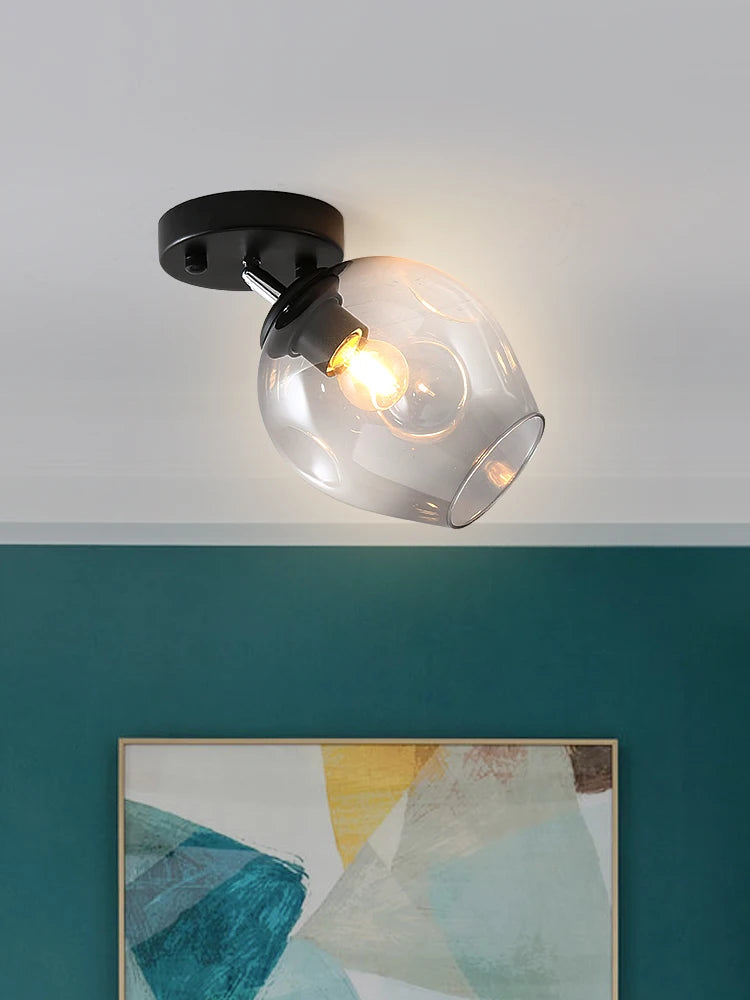 Nordic simple porch hall lamp entering the house, sun table lamp, modern simple corridor lamp, sky lantern, small ceiling lamp - vue 2 sur 11
