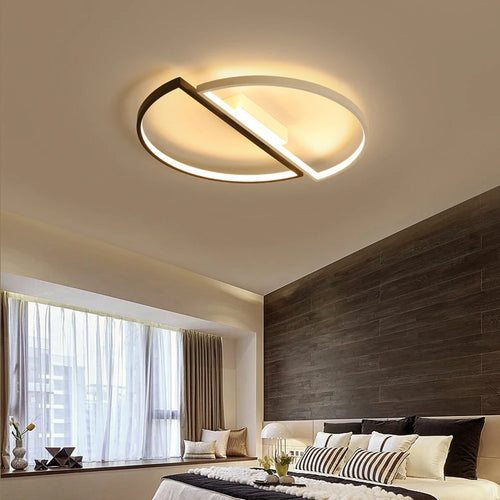 plafonnier moderne demi-cercle à leds pour décoration nordique - vue 4 sur 9