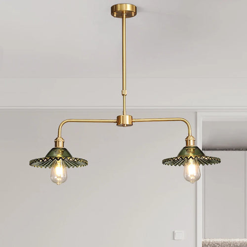 All copper dining room, simple table lamp, modern retro, nostalgic, Nordic porch, coffee shop, American style country Chandelier - vue 2 sur 8
