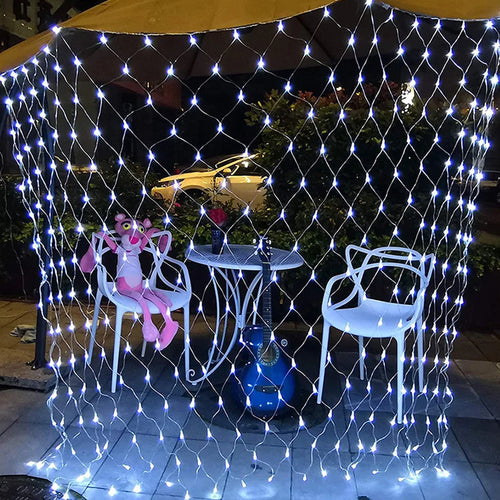 réseau de led solaire étanche pour décoration extérieure jardin - vue 2 sur 9