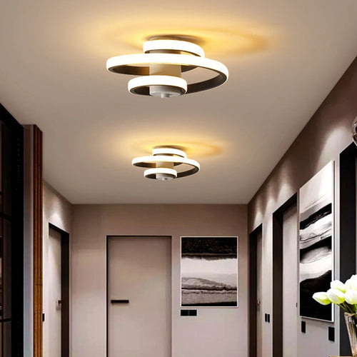 plafonnier led spirale minimaliste pour intérieur moderne - vue 2 sur 10