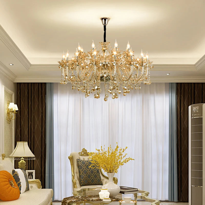 lustre en cristal moderne pour intérieur élégant et raffiné - vue 3 sur 15