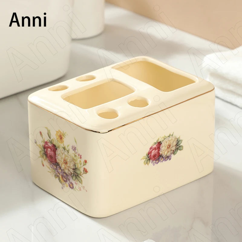 porte-brosse à dents en céramique design moderne pour salle de bain - vue 6 sur 10
