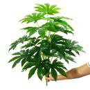 arbre tropical artificiel grandes feuilles de monstera en pot décoratif