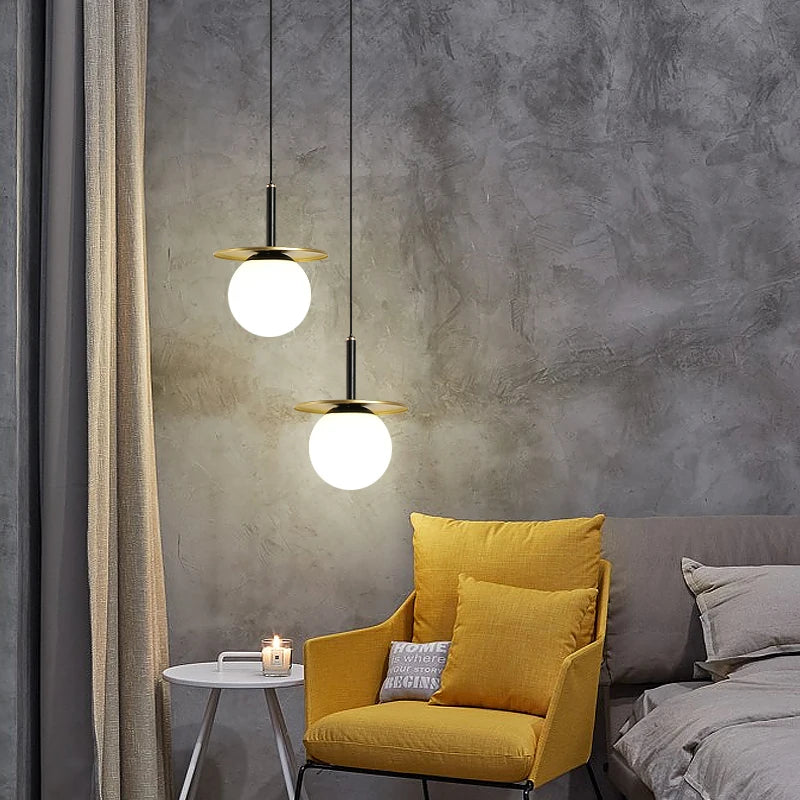 lustre moderne en verre pour un style nordique élégant - vue 3 sur 9