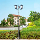 lampe de jardin européenne à quatre têtes étanche pour extérieur