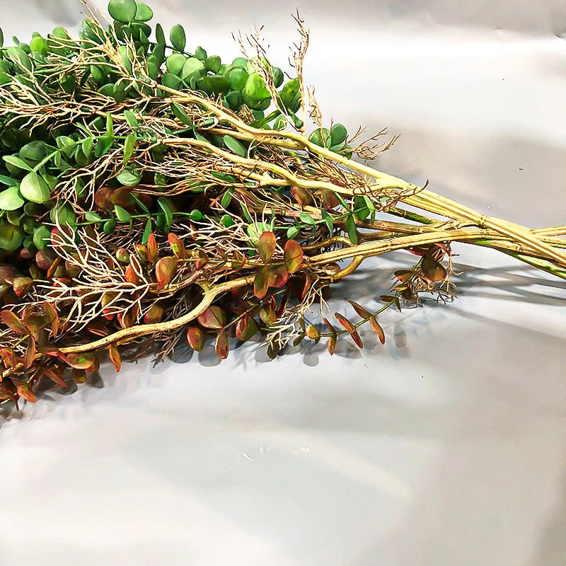 plantes artificielles en rotin d'eucalyptus pour décoration murale et extérieure - vue 4 sur 8
