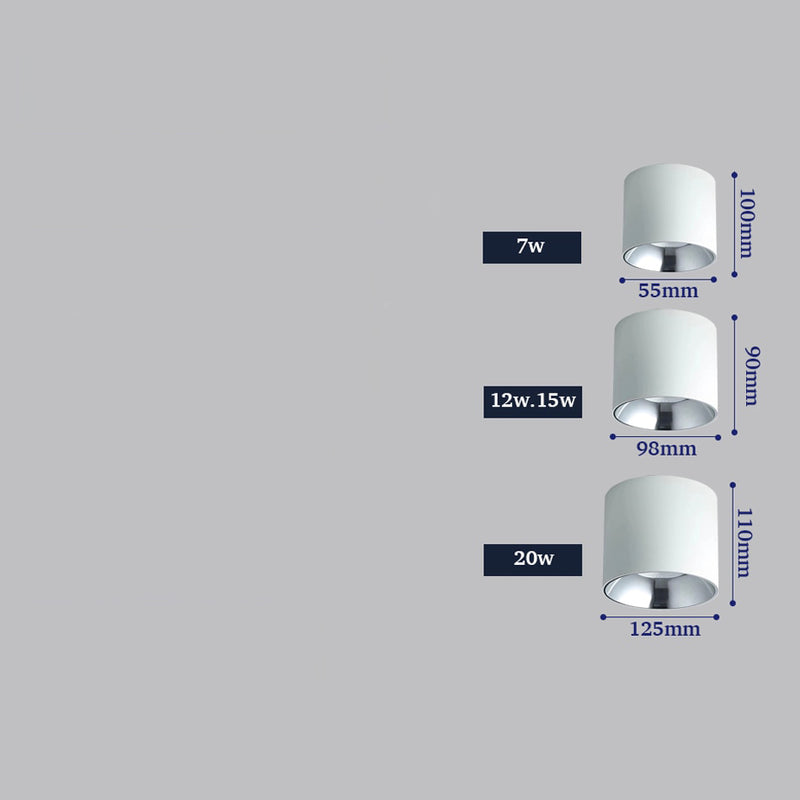 Spot LED moderne cylindrique en métal Chester