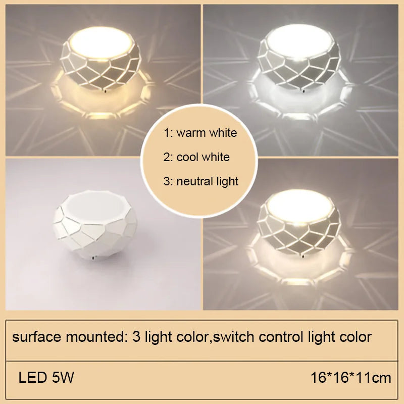 plafonnier led moderne avec gradation et trois variantes de lumière - vue 8 sur 18