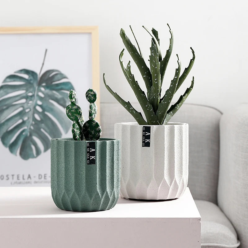moule silicone pot fleurs créatif style nordique jardinage cylindrique - vue 4 sur 9