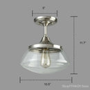 lustre rétro-industriel en cristal clair lumière intérieure