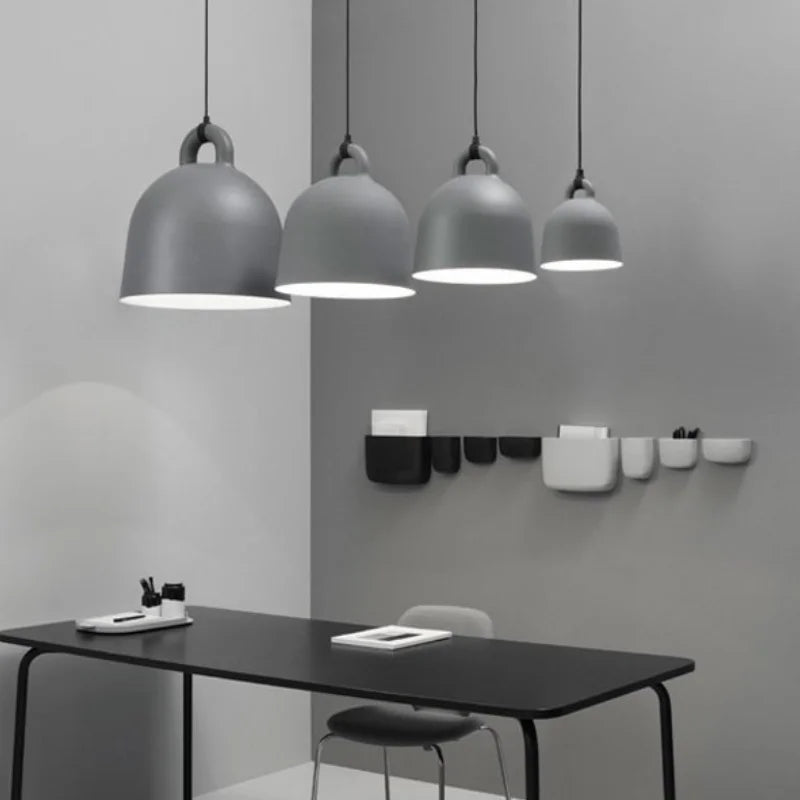 Lustre de Restaurant postmoderne Design danois salons lampes suspendues grises lampes suspendues nordiques romantiques pour chambre à coucher et Bar