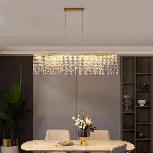 lustre moderne en cristal pour décoration intérieure élégante - vue 4 sur 10