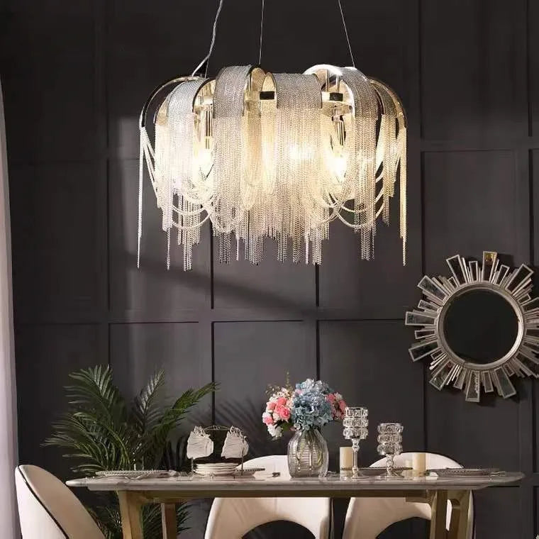 lustre postmodern luxe créatif gland aluminium pour hôtel