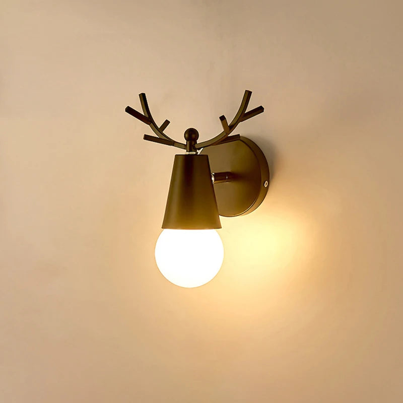 applique murale led en bois style industriel pour hôtel