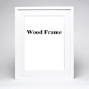 cadre photo en bois avec passe-partout pour montage mural