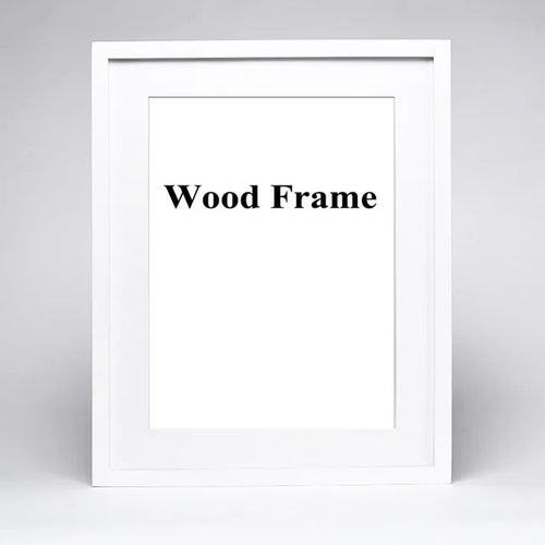 cadre photo en bois avec passe-partout pour montage mural