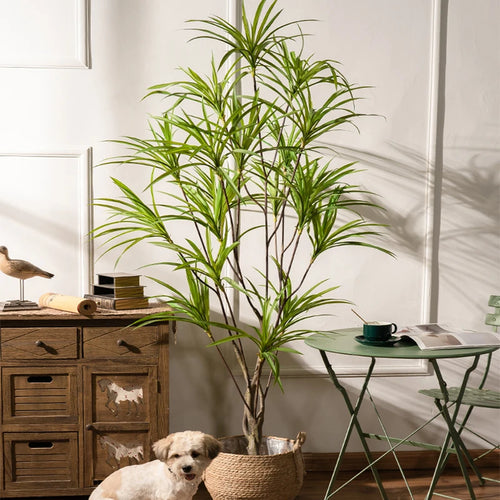 grand arbre artificiel palmier plante tropicale en pot décorative - vue 5 sur 10