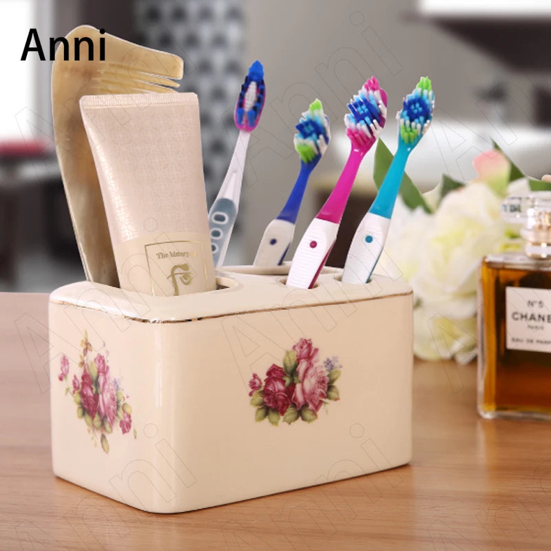 porte-brosse à dents en céramique design moderne pour salle de bain