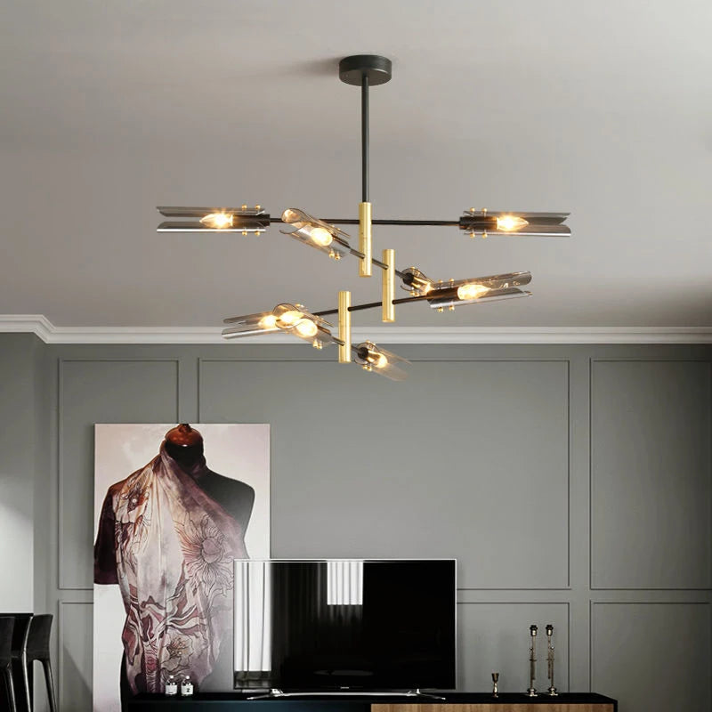 lustre en verre au design nordique et créatif - vue 3 sur 12