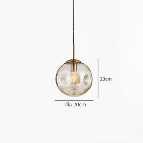 lampe suspendue design nordique boule de verre pour loft bar maison