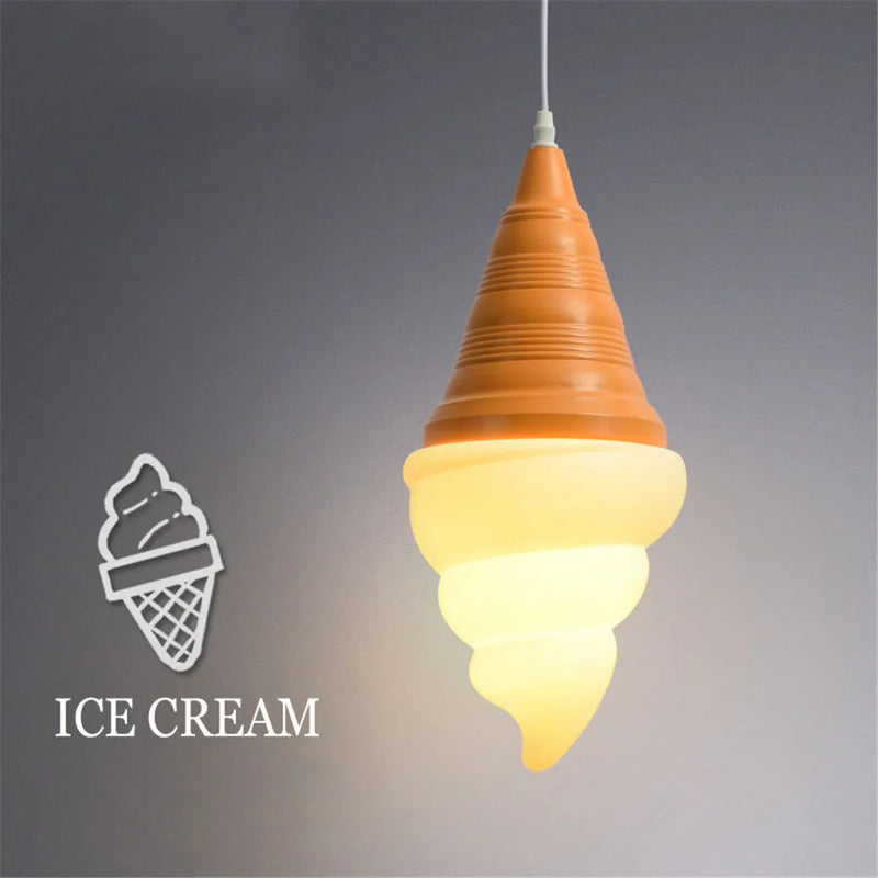 suspension enfants led créatif cônes crème glacée