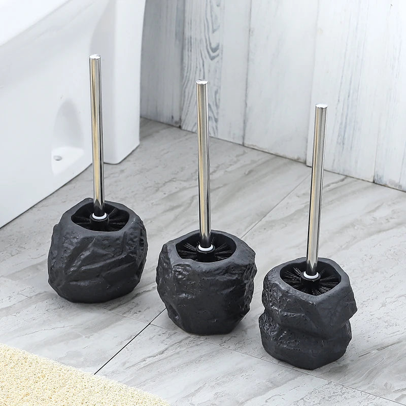 ensemble créatif de support de brosse de toilette en céramique rétro - vue 4 sur 8