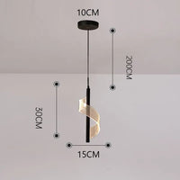 suspension en acrylique design nordique moderne pour restaurant