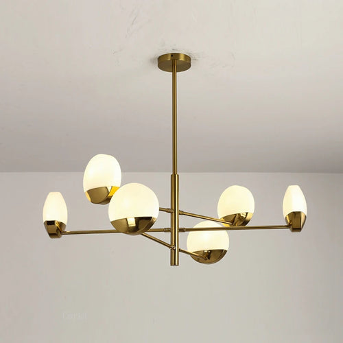 lustre moderne en verre à LED design créatif pour intérieur élégant - vue 2 sur 10