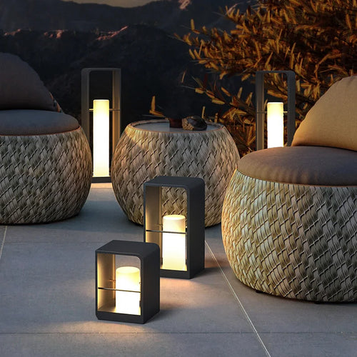lampe de jardin solaire à led avec télécommande étanche pour extérieur - vue 2 sur 8