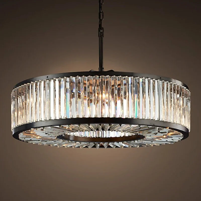 lustre moderne vintage en cristal éclairage suspendu pour maison hôtel villa