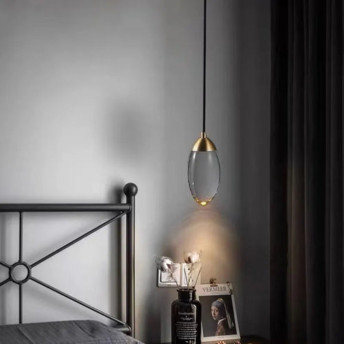 suspension moderne en laiton cristal design nordique pour intérieur élégant - vue 5 sur 7