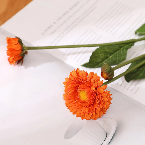fleurs de calendula artificielles pour décoration de mariage et fête - vue 9 sur 12