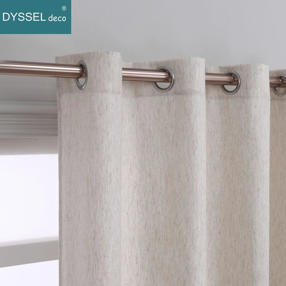 Voilage lin rayé style moderne pour salon chambre