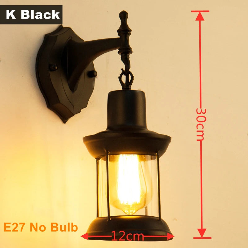 applique murale led rustique en fer vintage pour intérieur et extérieur - vue 18 sur 23