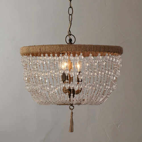 suspension vintage en cristal style industriel pour intérieur élégant - vue 3 sur 14