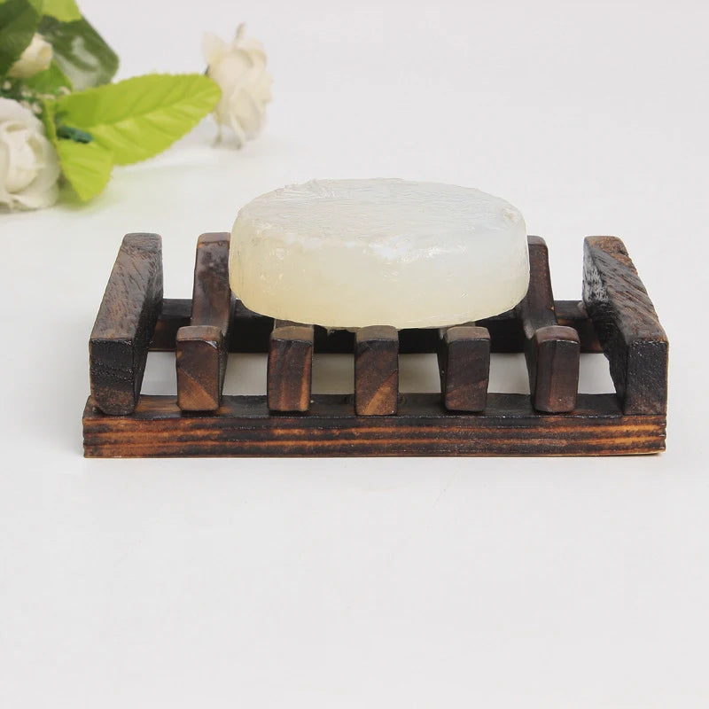 porte-savon en bambou naturel pour salle de bain et douche - vue 3 sur 6