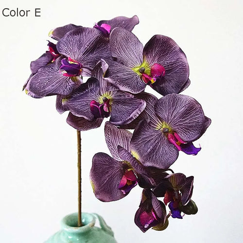 10 têtes d'orchidées artificielles rétro pour décorations élégantes - vue 16 sur 17