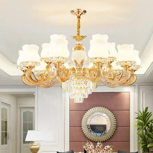 lustre moderne en cristal pour un éclairage élégant et raffiné - vue 3 sur 12