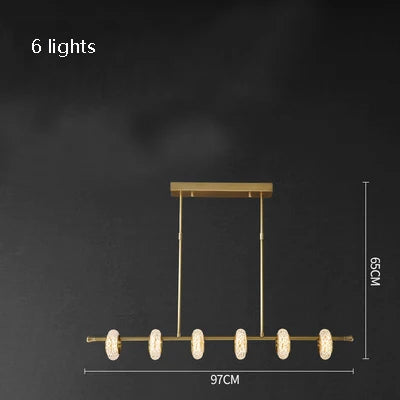 lustre de luxe en cuivre design minimaliste pour éclairage créatif - vue 11 sur 10