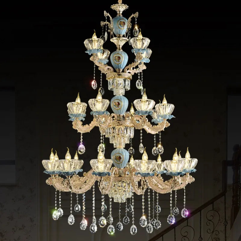 lustre moderne en cristal pour un éclairage élégant et raffiné - vue 4 sur 8