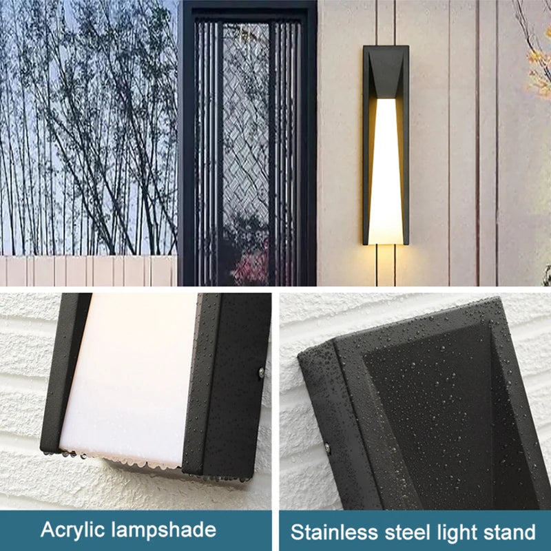 Éclairage extérieur applique LED étanche IP65 porche moderne balcon escalier 110V 220V jardin cour décoration éclairage - vue 8 sur 8