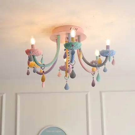 plafonnier moderne pour chambre d enfants avec douilles lumineuses - vue 5 sur 9