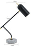 Lampe de bureau industrielle LED noir Tekna